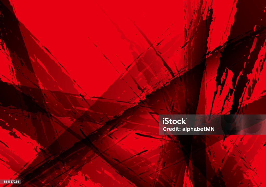 Brush Line Brush Line Japanese style Red Background stock vector