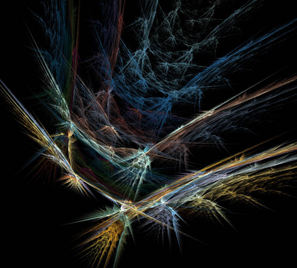 istock image of one Digital Fractal on Black Color 881752158