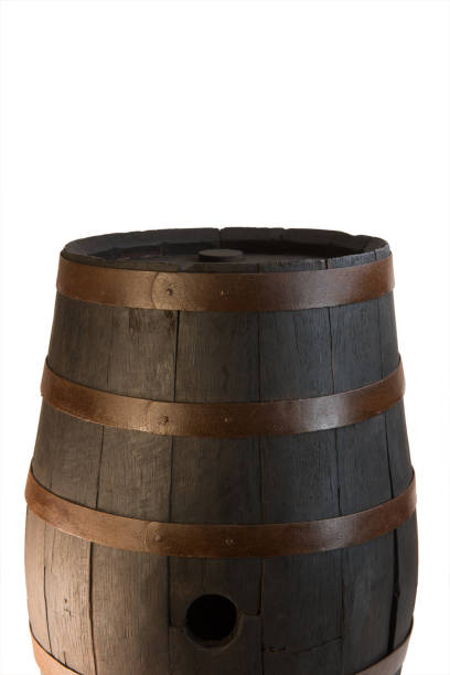 istock Wood barrel isolated on white background, Wine 881753054