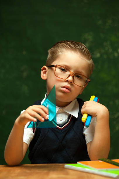 istock Positive cute little boy posing 881757858