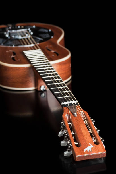 istock Resonator guitar made by luthier Luciano Queiroz, Mahogany body. 881758532