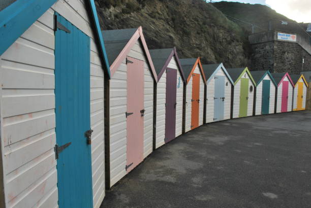 istock Beach houses in Newquay, Cornwall 881769288