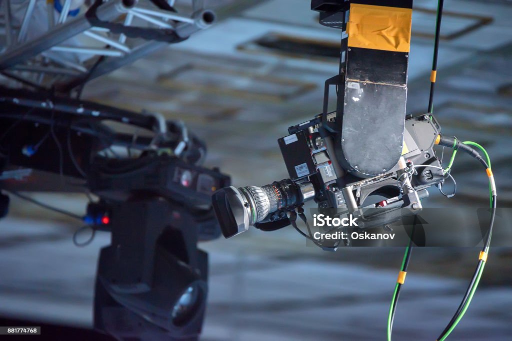 Remote Control Camera Floor Remote Controlled Camera In Studio Stock Photo - Download Image Now ...