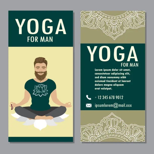 Vector illustration of Template of yoga poster, flyer, banner.