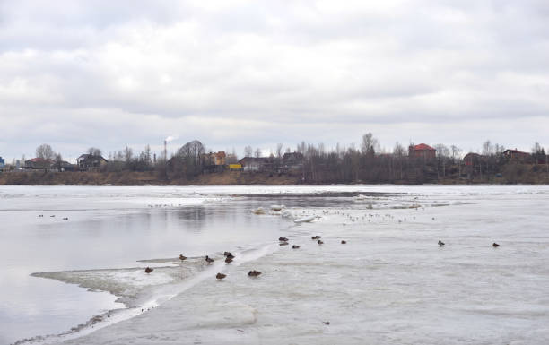 istock View of river at cloud winter day. 881824106