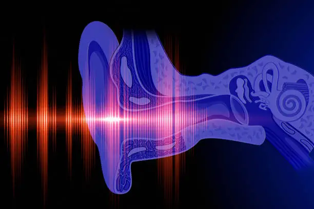 Conceptual image about human hearing