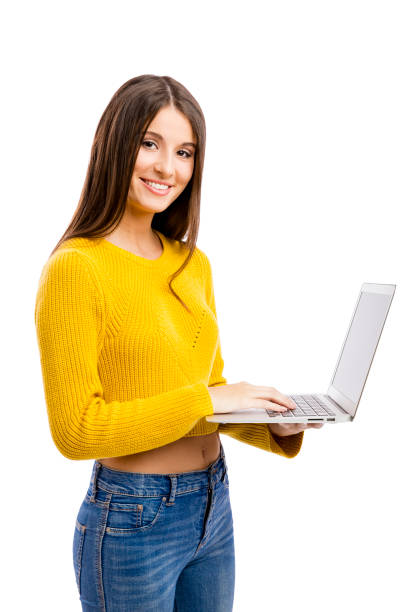 istock Girl working with a laptop 881831546