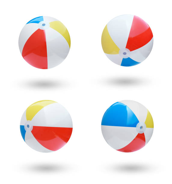 istock Beach balls collection isolated on white background 881842812