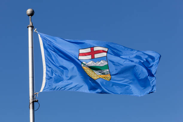 Flag of Alberta province in Canada
