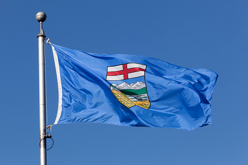 National flag of the Alberta province in Canada