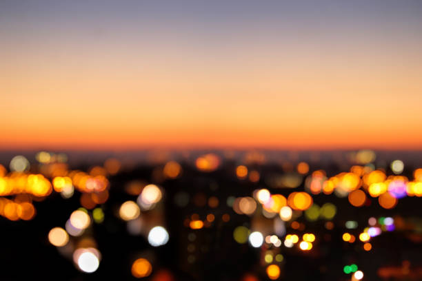 istock abstract image of blurred night city background with circle lights. 881849184