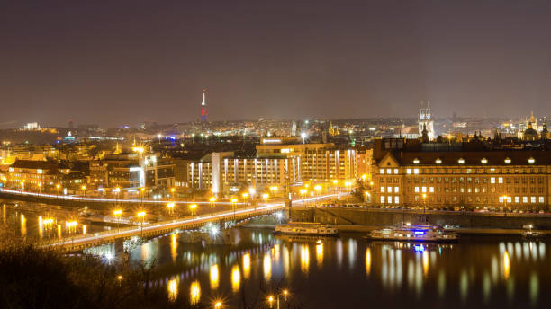 istock Prague, Dejvice in the night. Czech Republic. 881856480
