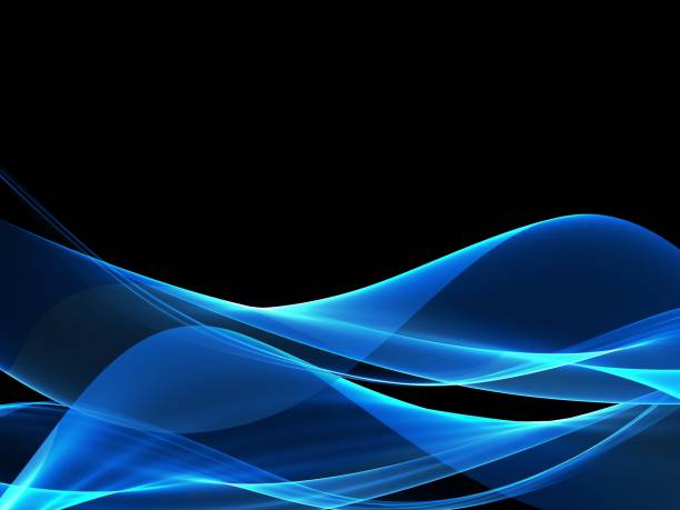 istock Creative Blue Fractal Waves Art Abstract Background 881857446