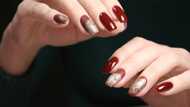 istock Bright, colorful design of manicure 881868336