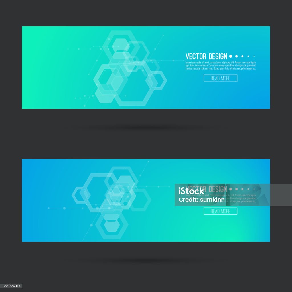 Technology Vector Header Design Futuristic Vector Header Stock Illustration - Download Image Now ...
