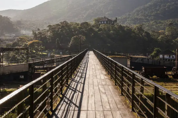 Footbridge over railroad of Paranapiacaba - SP - Brazil