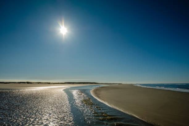 istock Sun is slowly setting along the Schiermonnikoog summer coastline (Netherlands) 881897768