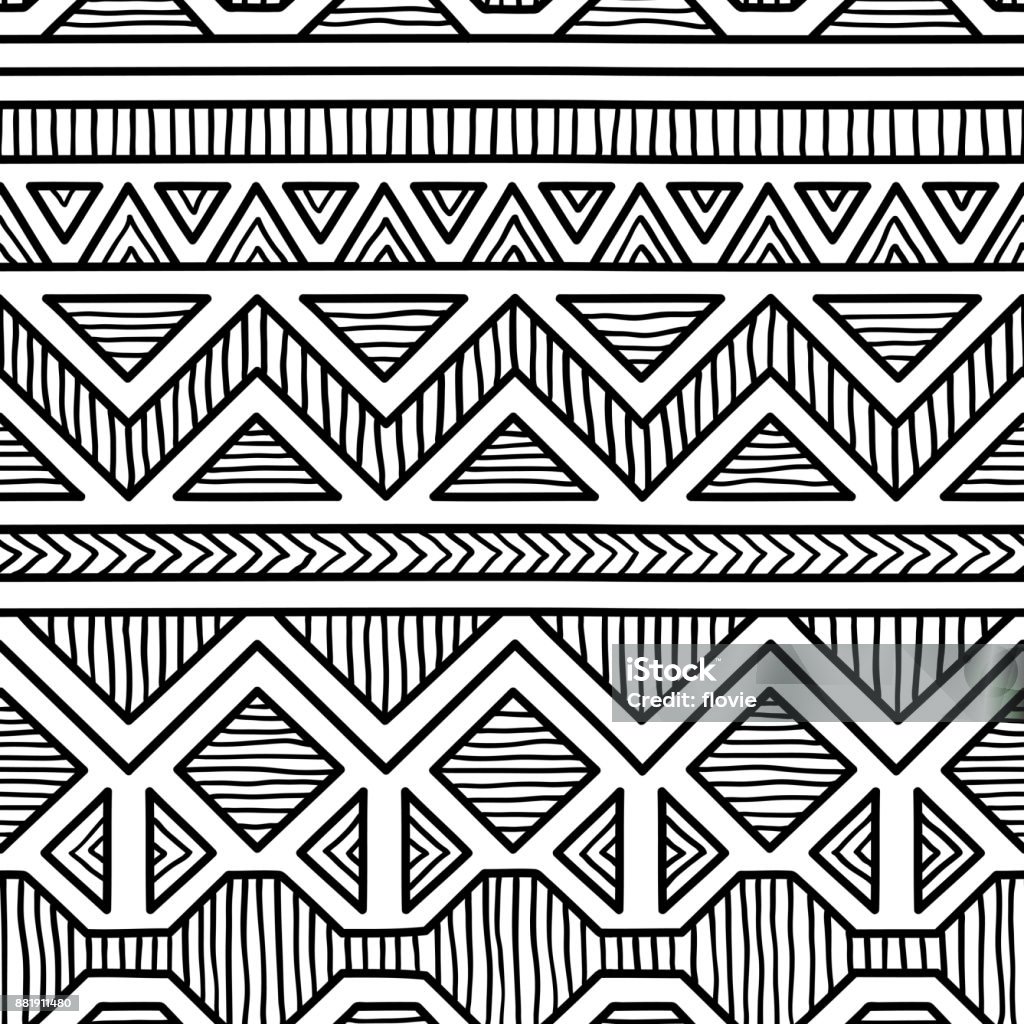 Seamless ethnic pattern. seamless ethnic pattern, black and white geometric pattern, print for your textile, vector illustration Pattern stock vector