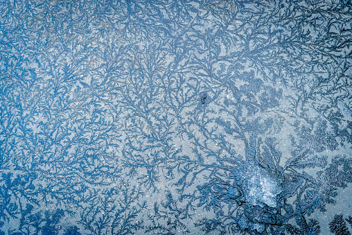 Ice patterns on the floor