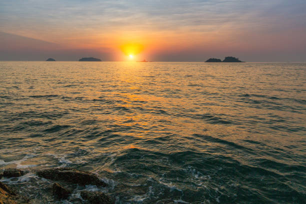 istock Beautiful sunset on the Sea coast. 881955900