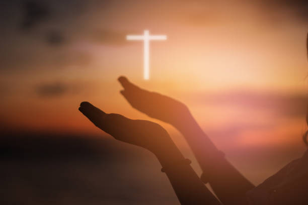 istock Human hands open palm up worship. Eucharist Therapy Bless God Helping Repent Catholic Easter Lent Mind Pray. Christian Religion concept background. fighting and victory for god 881959380