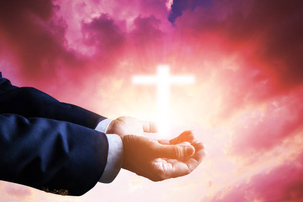 istock Human hands open palm up worship. Eucharist Therapy Bless God Helping Repent Catholic Easter Lent Mind Pray. Christian Religion concept background. fighting and victory for god 881959386