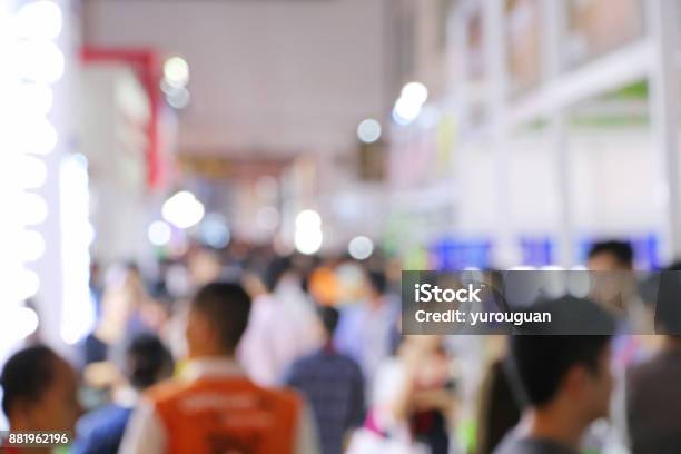 Defocus Background Of Public Exhibition In Trade Show Abstract Background Used For Business Stock Photo - Download Image Now