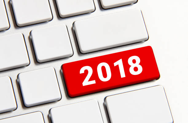istock New year 2018 on the keyboard. 881977362