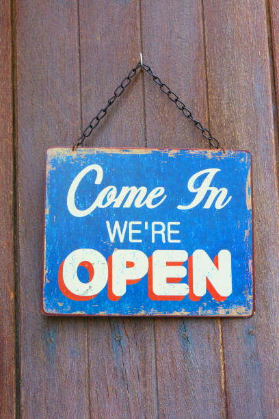 istock Wooden label hang on the door 882017086