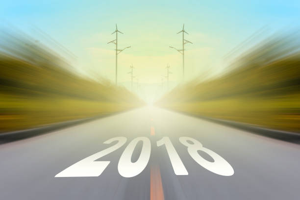 istock 2018 is written on the straight road 882038304