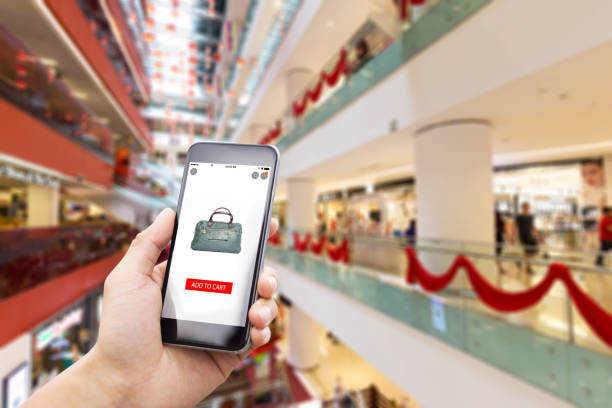 istock online shopping with modern shopping mall 882038638