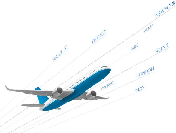 Vector illustration of Airplane ariline
