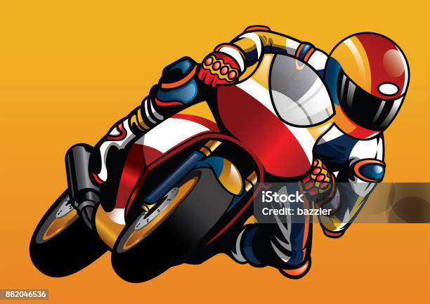 Riding The Sportbike Stock Illustration - Download Image Now - Motorcycle,  Sports Race, Cartoon - iStock