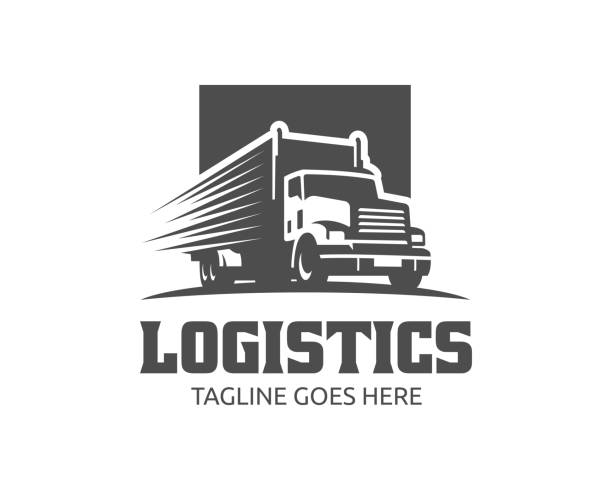 ilustrações de stock, clip art, desenhos animados e ícones de truck illustration template, perfect for delivery, cargo and logistic business - truck trucking business wheel