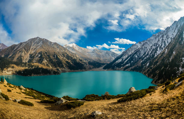 istock Panoramic view of Big Almaty lake 882057126