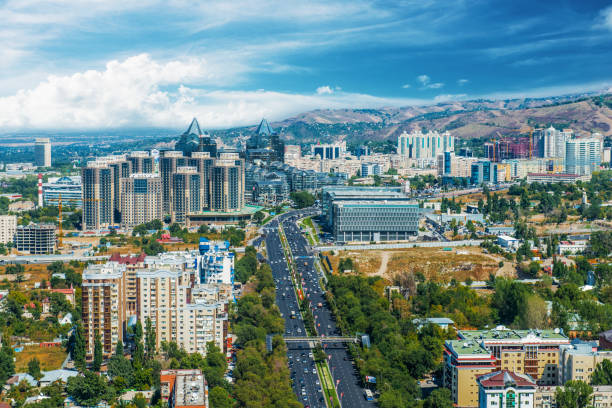 Almaty city view Almaty city, Kazakhstan? Central Asia great ape photos stock pictures, royalty-free photos & images