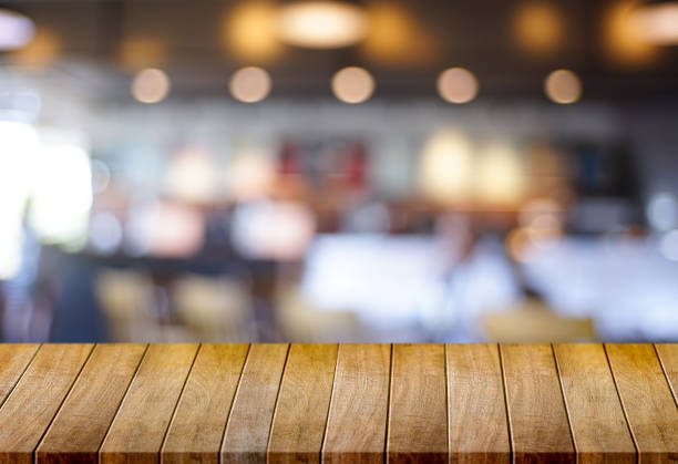 istock can used for display  your products on Empty  wooden table blurred background selective focus 882076164
