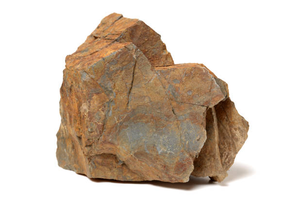 rock sobre fondo blanco - roca grande fotografías e imágenes de stock