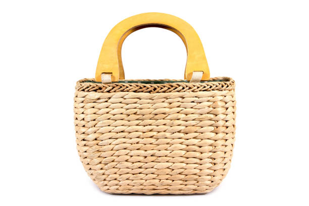 istock Water hyacinth handbag isolated on white background 882085596