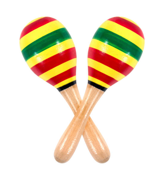 Maracas music instrument isolated on white background.Colorful maracas isolated Maracas music instrument isolated on white background.Colorful maracas isolated maraca stock pictures, royalty-free photos & images