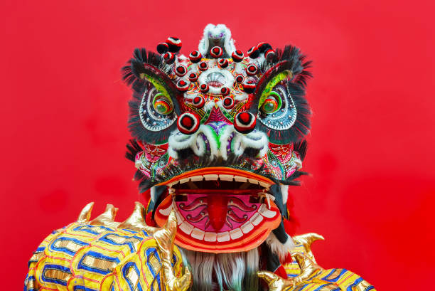 中国のライオン・ダンス - 獅子舞 ストックフォトと画像