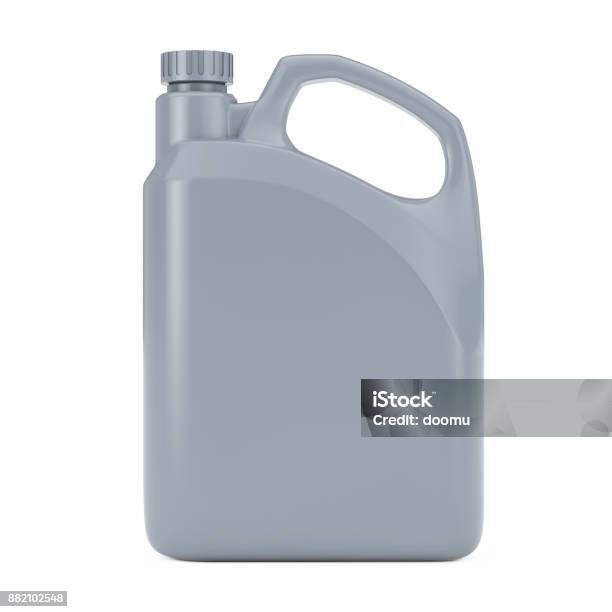 Grey Plastic Blank Container Canister With Blank Space For Yours Design 3d Rendering Stock Photo - Download Image Now