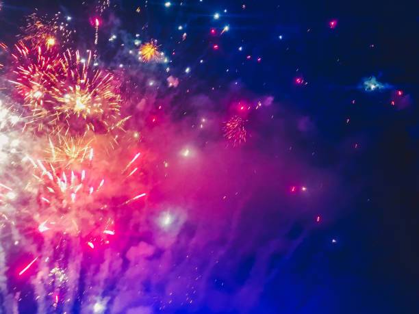 Colorful fireworks to welcome the new year