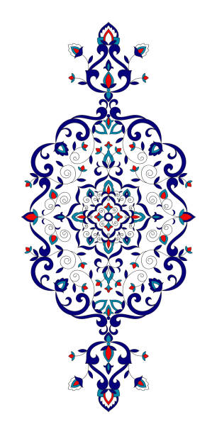 элемент вектора цветочного узора - india indian culture pattern paisley stock illustrations