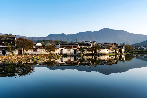istock Chinese ancient villages in morning 882129128