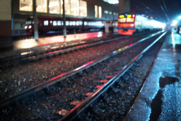 istock Two trains in railway station 882137646