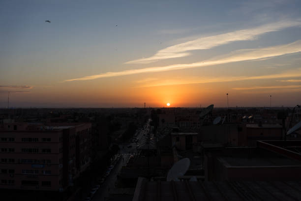 istock sunset in marrakesh morocco tourism destination seen from rooftop 882157562