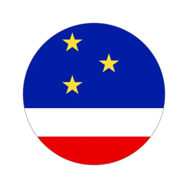Vector illustration of Circular world Flag