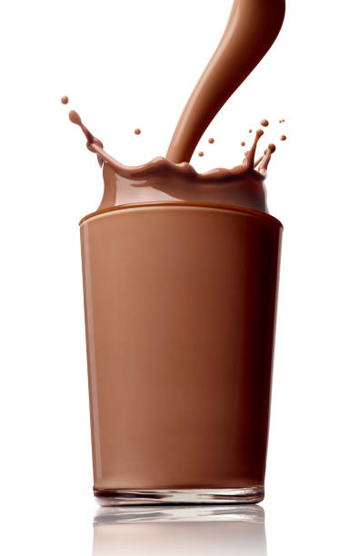 istock chocolate milk drink splash glass 882190088