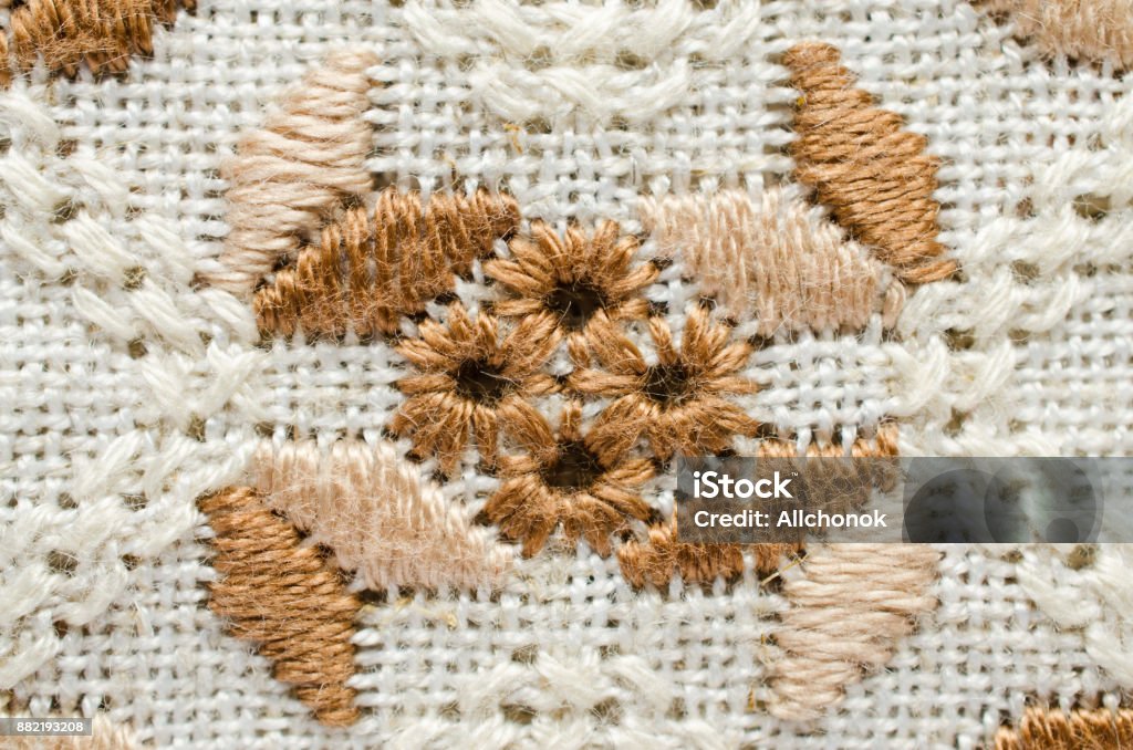Embroidery Texture Pattern Macro Embroidery Texture Flat Stitch Stock Photo - Download Image Now ...